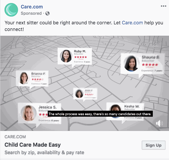 best facebook examples care