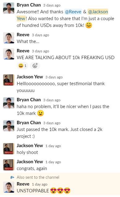 Bryan Chan testimonial screenshot