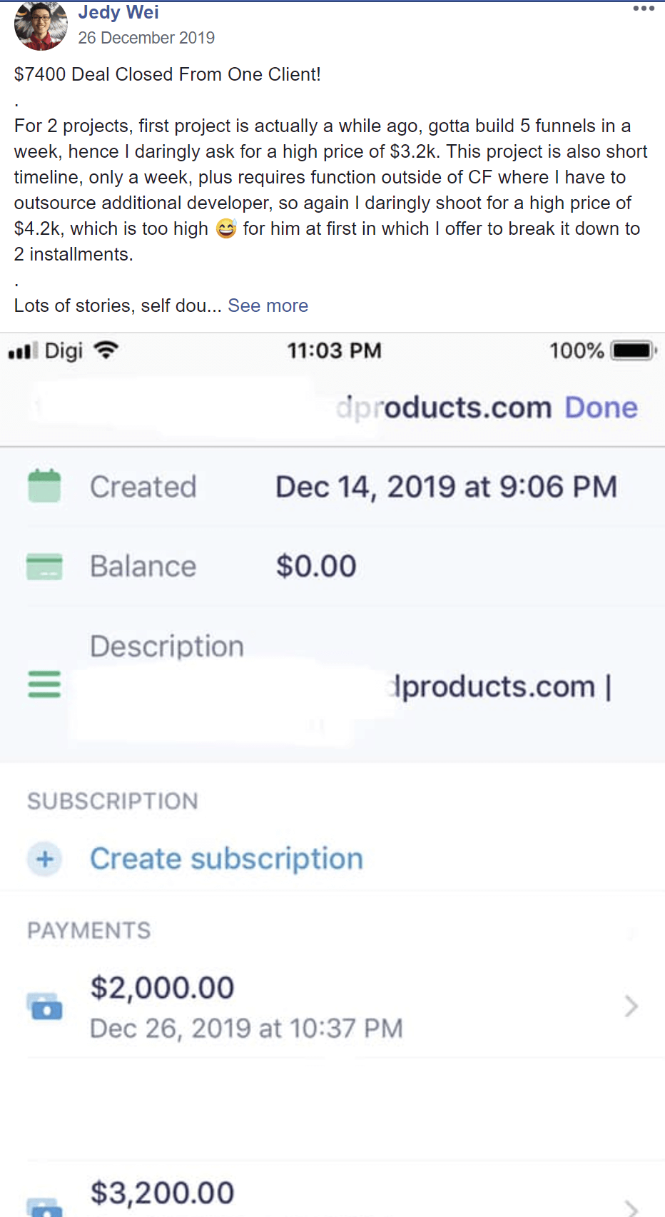 Jedy W. testimonial screenshot