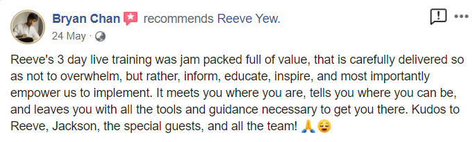 Bryan Chan review screenshot